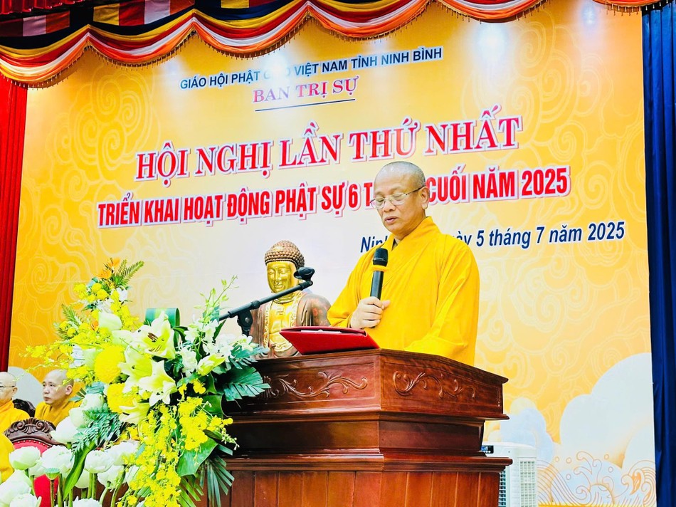 Hòa thượng Thích Quảng Hà phát biểu khai mạc