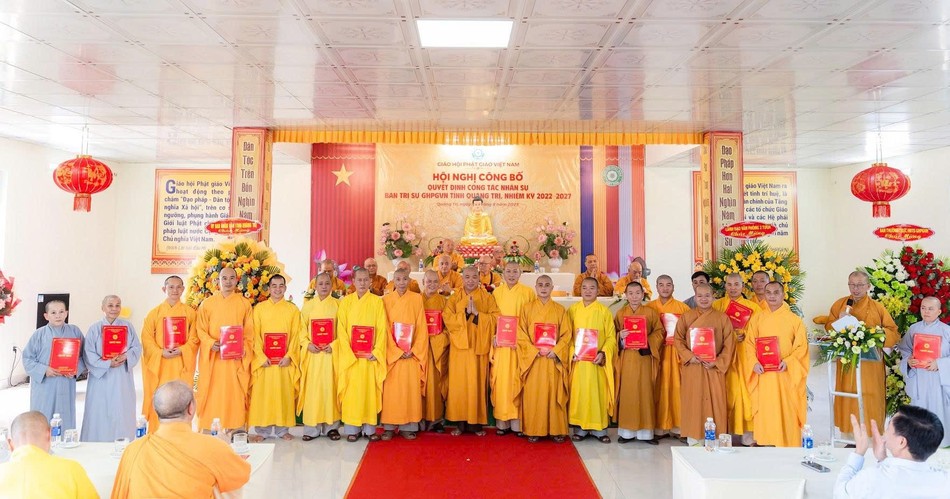 Ban Trị sự GHPGVN tỉnh Quảng Trị (mới) gồm 3 vị giáo phẩm chứng minh, 35 vị trong Ban Thường trực và 59 thành viên chính thức Ban Trị sự GHPGVN tỉnh Quảng Trị (mới) gồm 3 vị giáo phẩm chứng minh, 35 vị trong Ban Thường trực và 59 thành viên chính thức