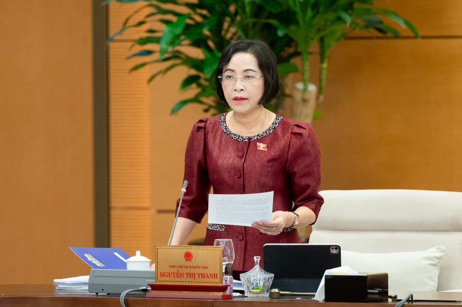 Phó Chủ tịch Quốc hội Nguyễn Thị Thanh phát biểu - Ảnh: Phạm Thắng Phó Chủ tịch Quốc hội Nguyễn Thị Thanh phát biểu - Ảnh: Phạm Thắng