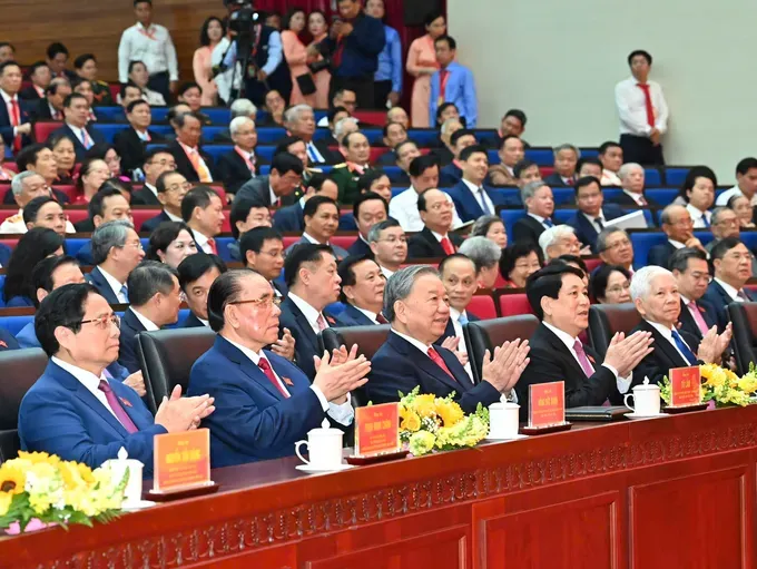 Tổng Bí thư Tô Lâm cùng lãnh đạo Đảng, Nhà nước dự đại hội