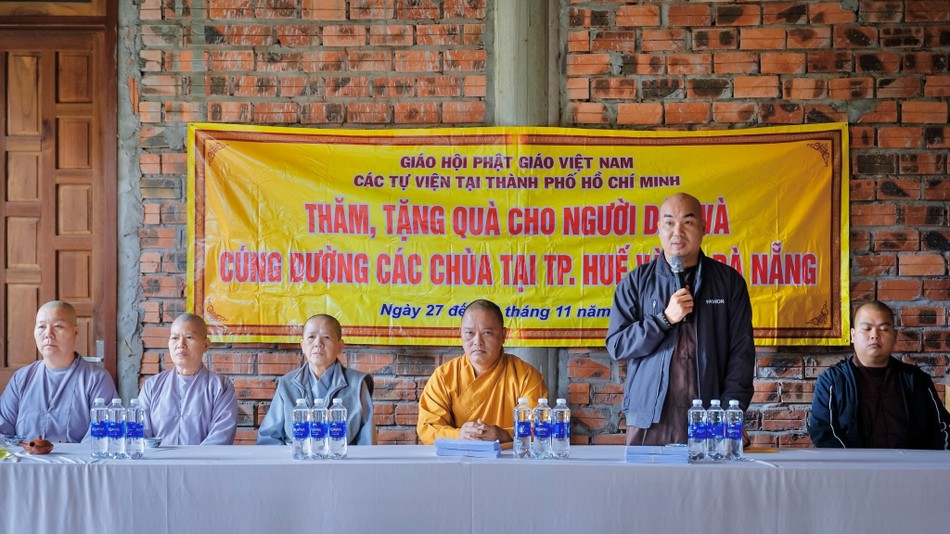 Đại đức Thích Quảng Hậu phát biểu