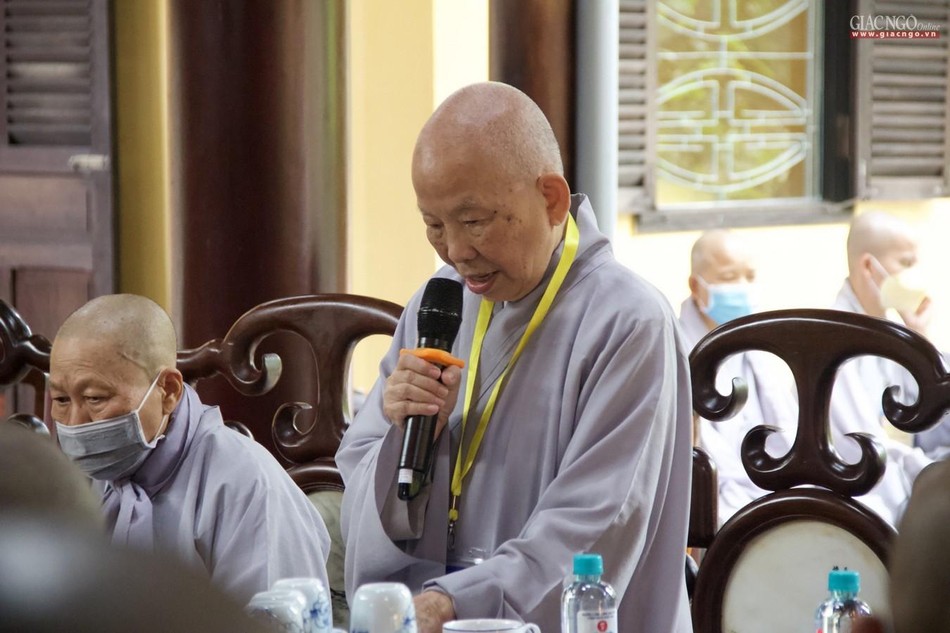 Ni trưởng Thích nữ Như Đức, Phó ban Giám khảo phát biểu Ni trưởng Thích nữ Như Đức, Phó ban Giám khảo phát biểu