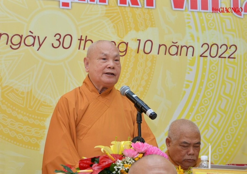 Hòa thượng Thích Thiện Nhơn phát biểu chỉ đạo