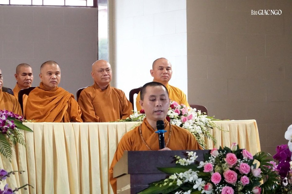 Đại đức Thích Giác Thọ phát biểu khai mạc