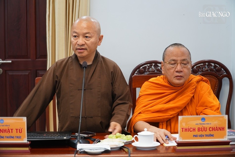 Thượng tọa Thích Nhật Tư báo cáo công tác tổ chức Vesak năm 2025 Thượng tọa Thích Nhật Tư báo cáo công tác tổ chức Vesak năm 2025