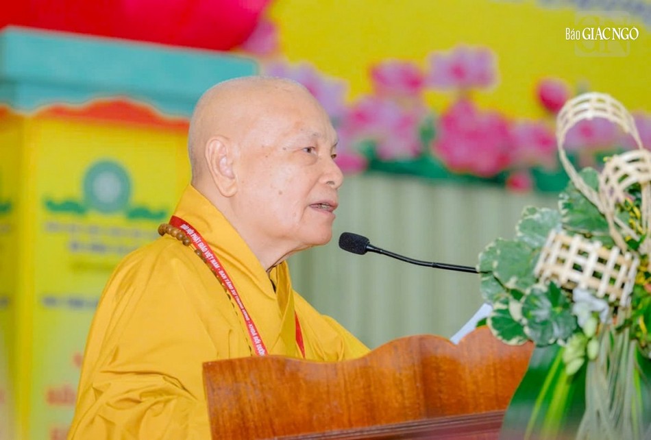 Trưởng lão Hòa thượng Thích Thiện Nhơn phát biểu khai mạc