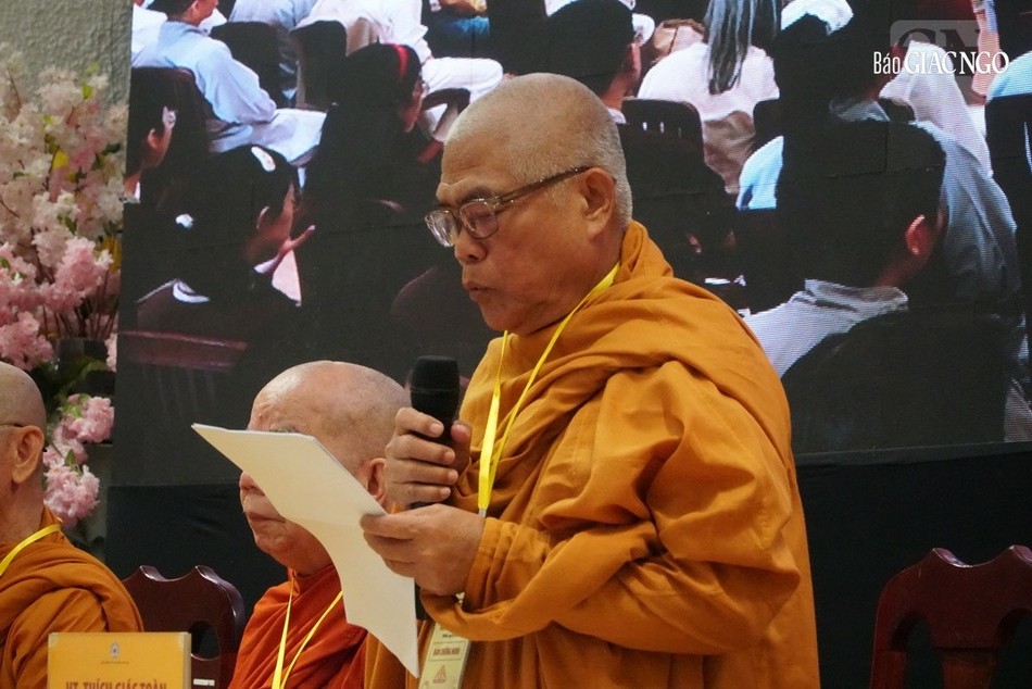 Hòa thượng Thích Giác Toàn phát biểu khai mạc Hòa thượng Thích Giác Toàn phát biểu khai mạc