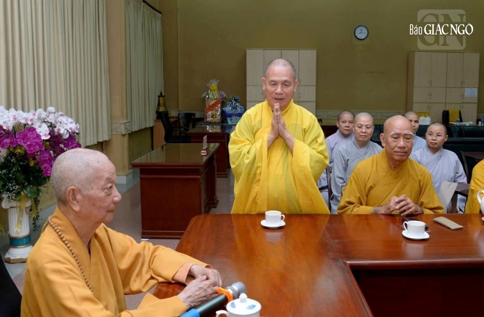 Hòa thượng Thích Nguyên Giác, Trưởng khoa Phật học Sanskrit báo cáo công tác đào tạo của khoa