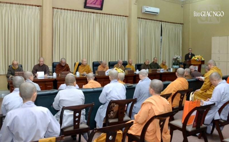 Phiên họp tại trụ sở của Viện Nghiên cứu Phật học VN, chiều ngày 27-6