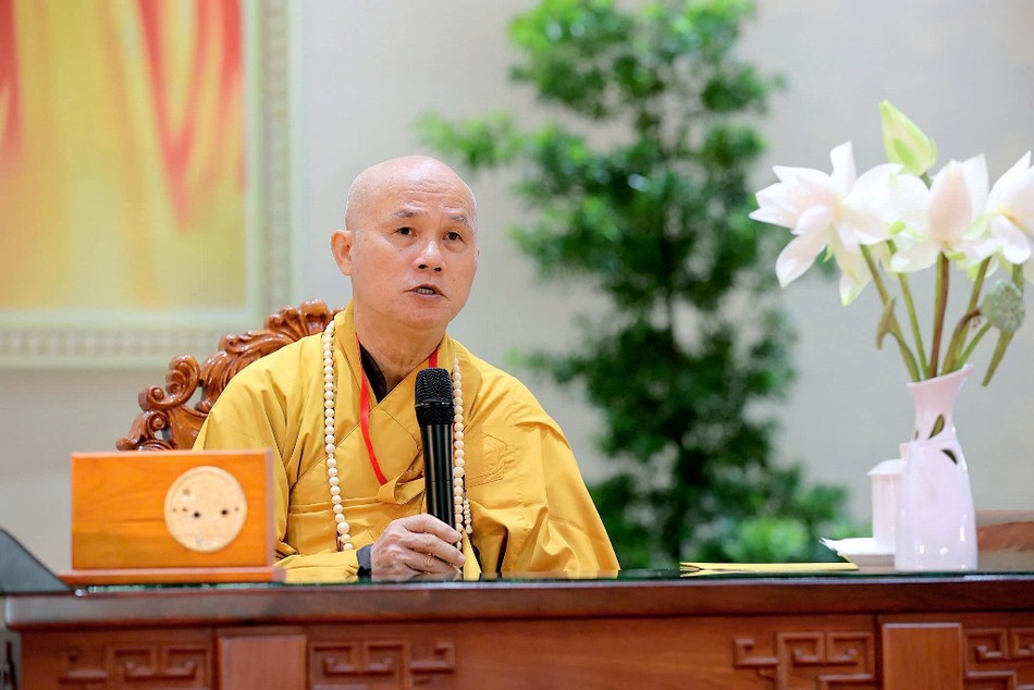 Thượng tọa Thích Giác Dũng, Phó Viện trưởng Học viện chủ giảng tại khóa tu Một ngày an lạc lần 2