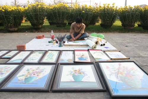 Vào chợ hoa vàng ảnh 4