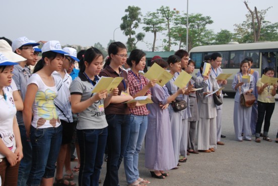 Hà Nội: Gần 500 thanh niên Phật tử tham dự Khóa tu "Một ngày an lạc" ảnh 3 Hà Nội: Gần 500 thanh niên Phật tử tham dự Khóa tu "Một ngày an lạc" ảnh 3