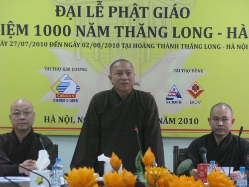 Thượng toạ Thích Gia Quang phát biểu tại buổi họp báo - Ảnh: Tuệ Khanh Ảnh minh họa