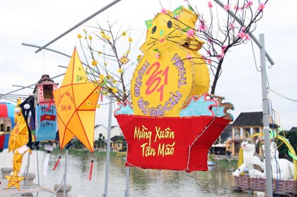 Độc đáo lồng đèn con mèo ảnh 1