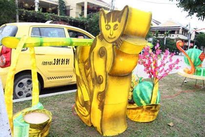 Độc đáo lồng đèn con mèo ảnh 4