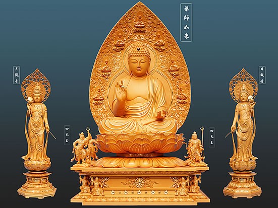 Tượng Phật Dược Sư Lưu Ly - Vật phẩm Phật Giáo