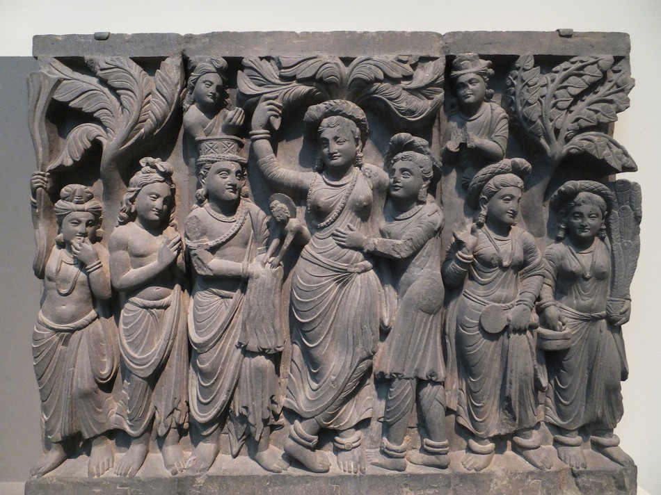 Bàn thêm về hai luận điểm của Schumann trong tác phẩm Đức Phật lịch sử ảnh 1 The Birth of Buddha from Gandhara, at the Freer Gallery of Art.jpg