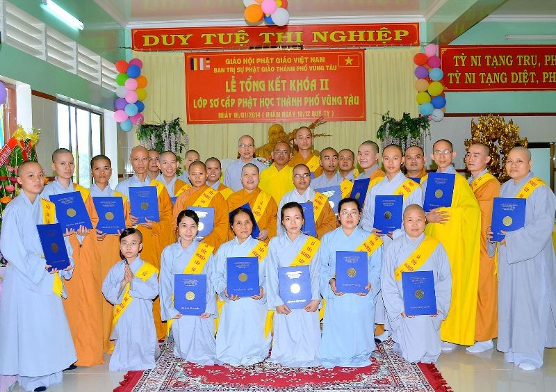 Lớp Sơ cấp Phật học TP.Vũng Tàu chiêu sinh khóa IV ảnh 1 tong ket.jpg