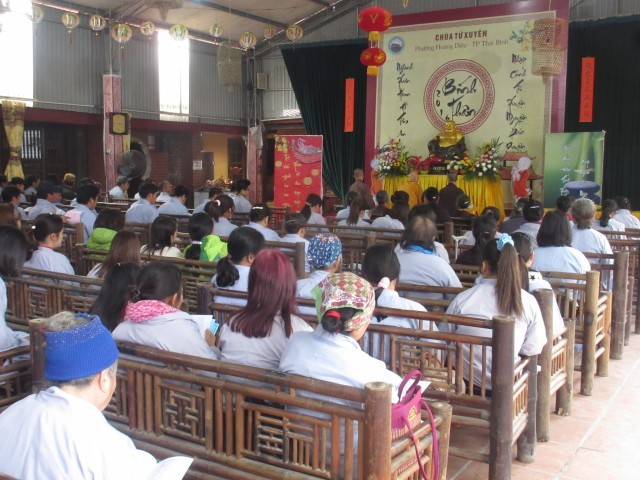 Thái Bình: Gần 200 người khuyết tật về chùa dự tu ảnh 1 IMG_0239.jpg