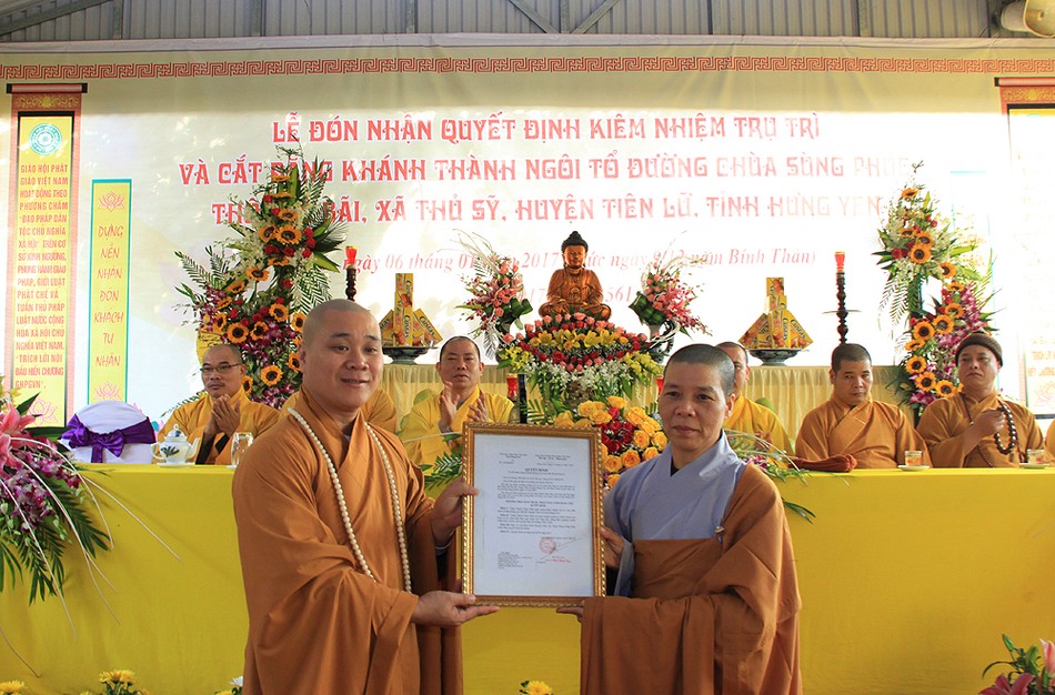 Hưng Yên: Bổ nhiệm trụ trì chùa Sùng Phúc ảnh 2 a hung yen 1.jpg