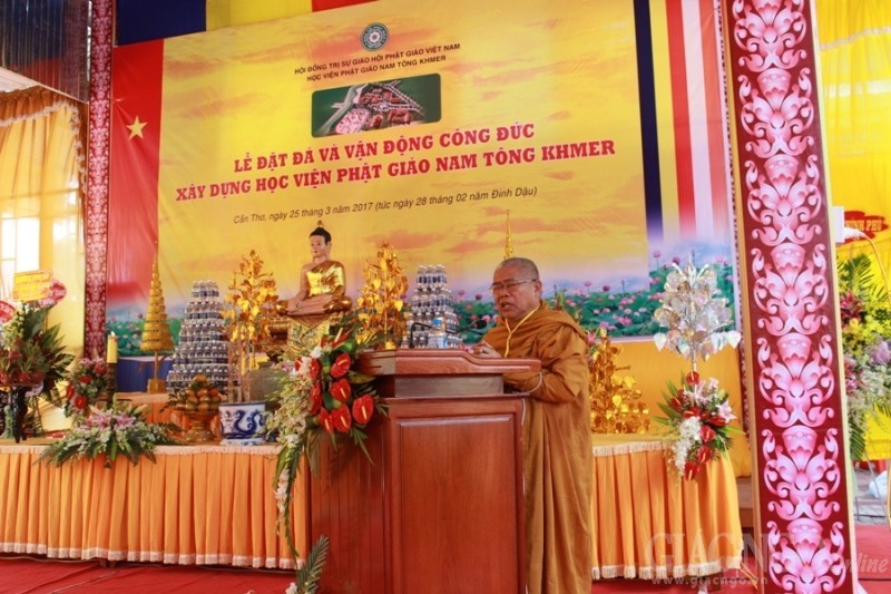 Đặt đá xây dựng Học viện Phật giáo Nam tông Khmer ảnh 18 17.jpg