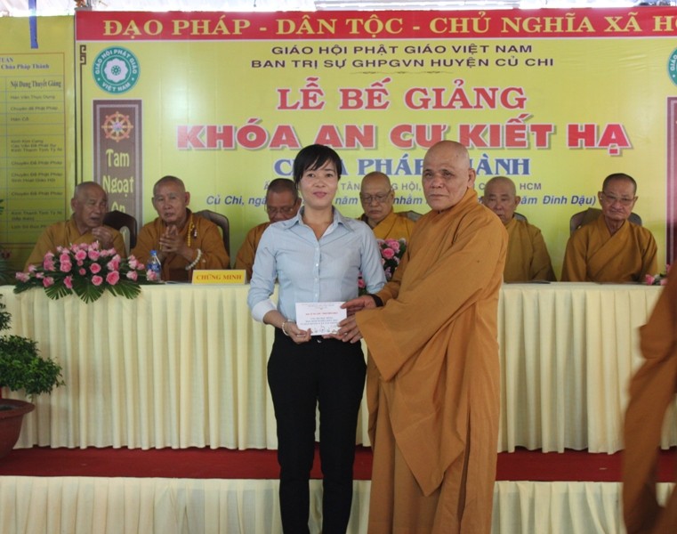 TP.HCM: Bế giảng khóa an cư của Phật giáo H.Củ Chi ảnh 5 9cc.jpg