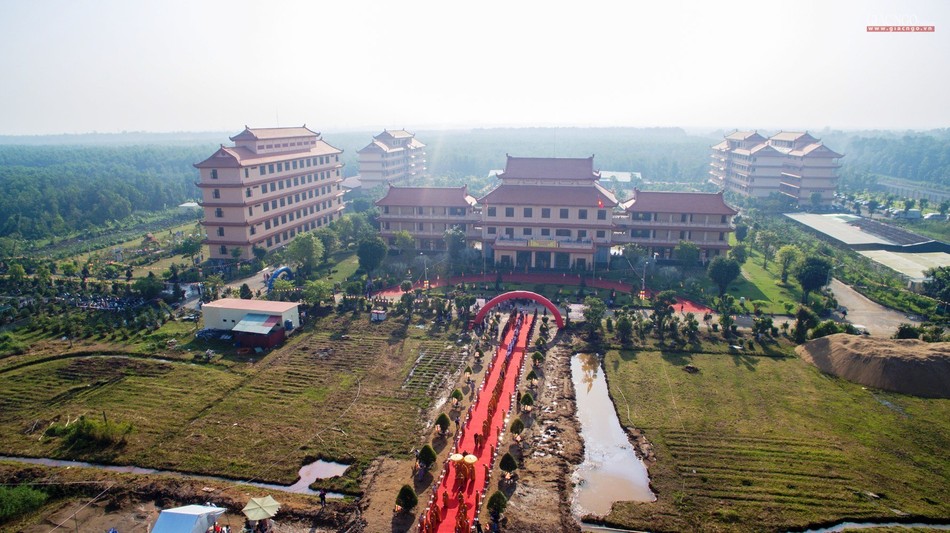 Lễ động thổ xây dựng chánh điện tại Học viện Phật giáo VN - TP.HCM ảnh 5 DJI_0012a.jpg