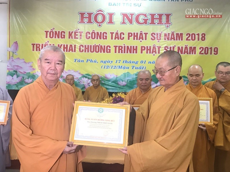 TP.HCM: Phật giáo Q.Tân Phú tổng kết năm 2018 ảnh 2 tanphu.1.jpg