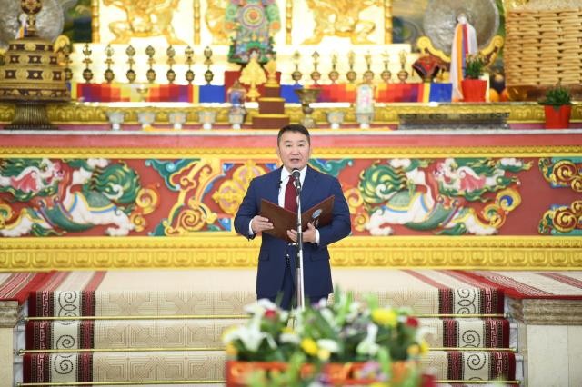 Ông Khaltmaagiin Battulga - Tổng thống Mông Cổ phát biểu khai mạc 15_263908484.jpg
