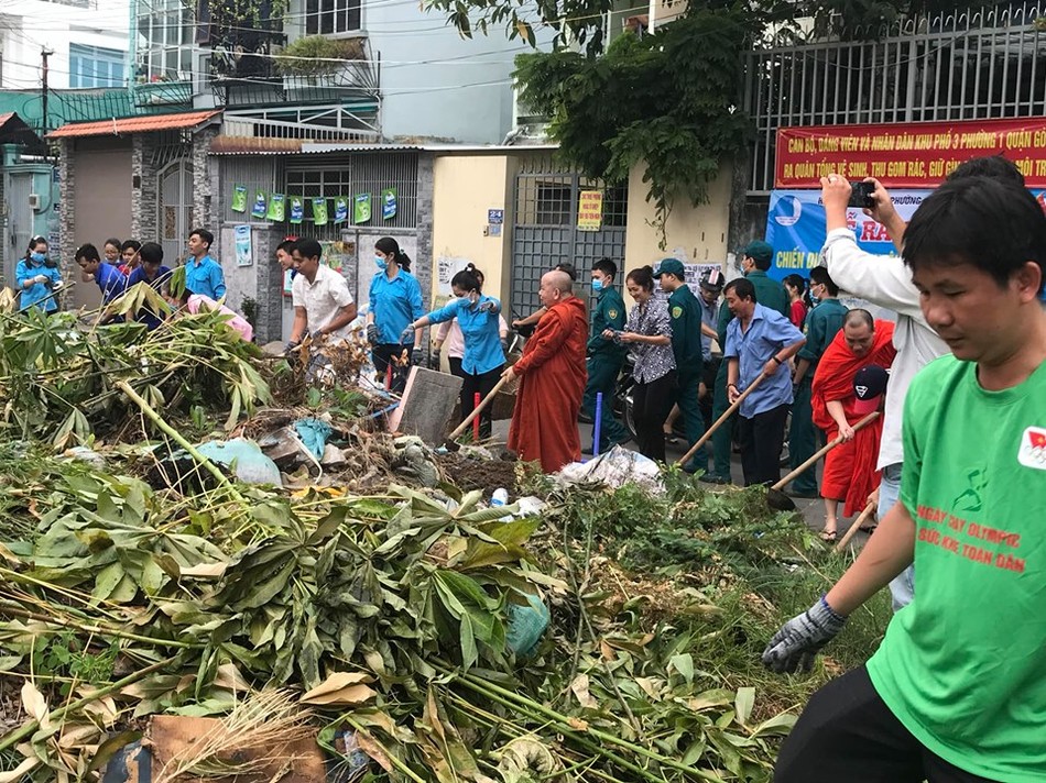 TP.HCM: Chùa Phổ Minh tham gia bảo vệ môi trường ảnh 1 2gv.jpg