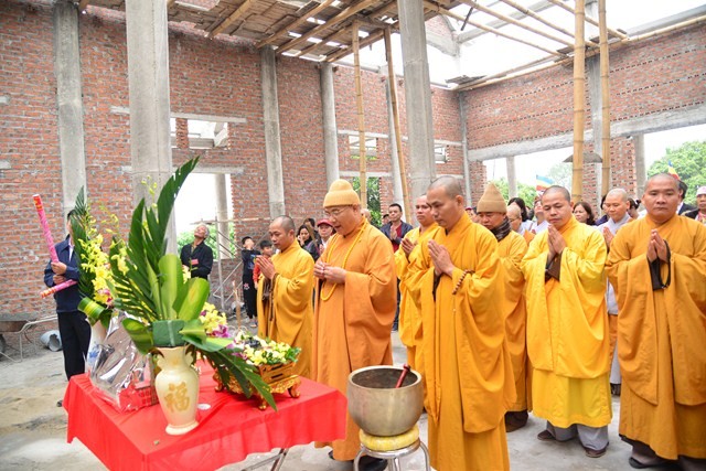 Hải Dương: Chùa Mục Sơn làm lễ cất nóc chánh điện ảnh 2 hduong 2.jpg
