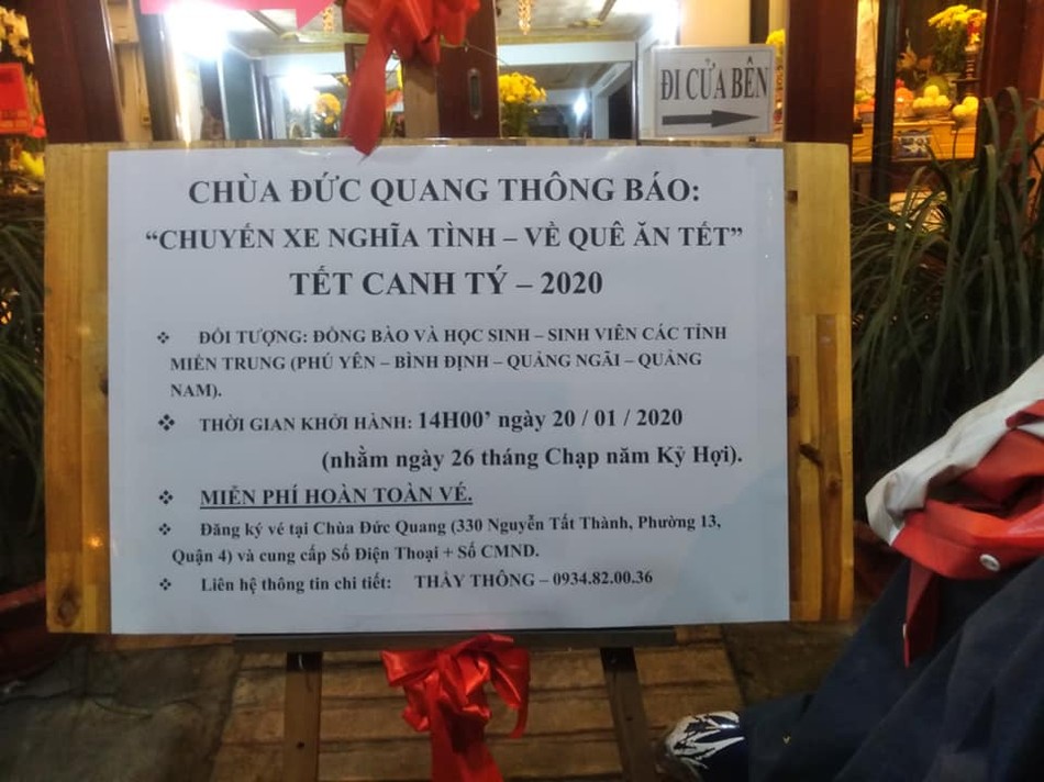 Chùa tổ chức “Chuyến xe nghĩa tình - Về quê ăn Tết” ảnh 1 tet.jpg