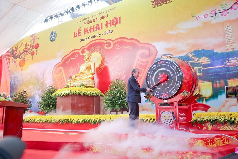 Ông Trương Hòa Bình dự lễ khai hội xuân chùa Bái Đính ảnh 5 4.jpg