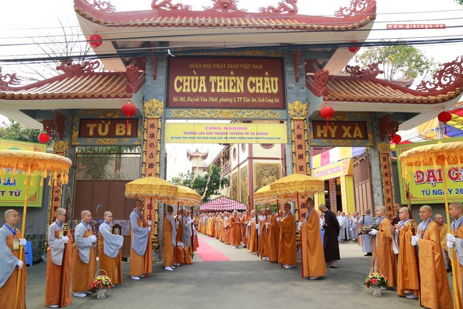 Long An: Dừng lễ tổng khai giảng các đạo tràng tu học ảnh 1 Hinh.jpg