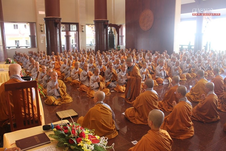 Chương trình tu học được tổ chức theo nếp thiền môn - Ảnh: Nhuận Bảo ec1e916e4a84b7daee95.jpg