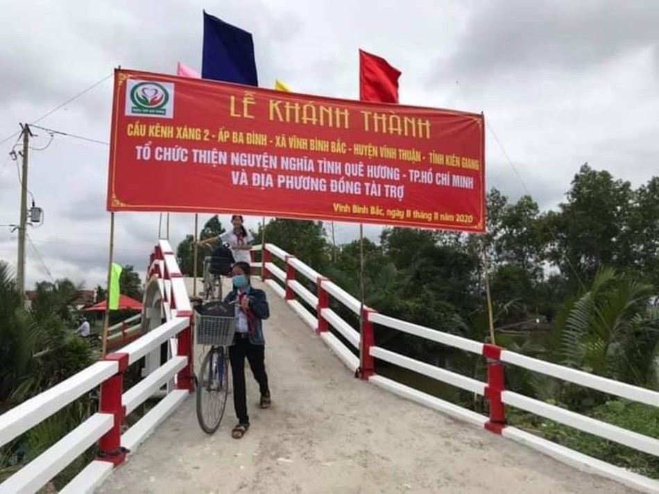 Khánh thành câu bê-tông nông thôn tại Kiên Giang ảnh 1 Hs qua cau vua khanh thanh.jpg