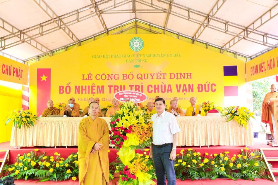 Tây Ninh: Bổ nhiệm trụ trì chùa Vạn Đức ảnh 5 VD2.jpg